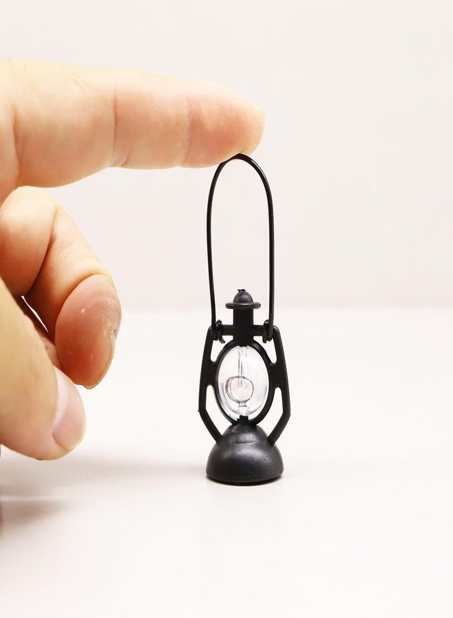 RillyRellow Miniature Lantern, Dollhouse Lantern, Halloween Miniatures Lantern, Fairy Garden Lantern, Outdoor Lamp Light, Dollhouse Porch Light, for Christmas Miniatures, Diorama, Terrarium (3PCS) - Image 1